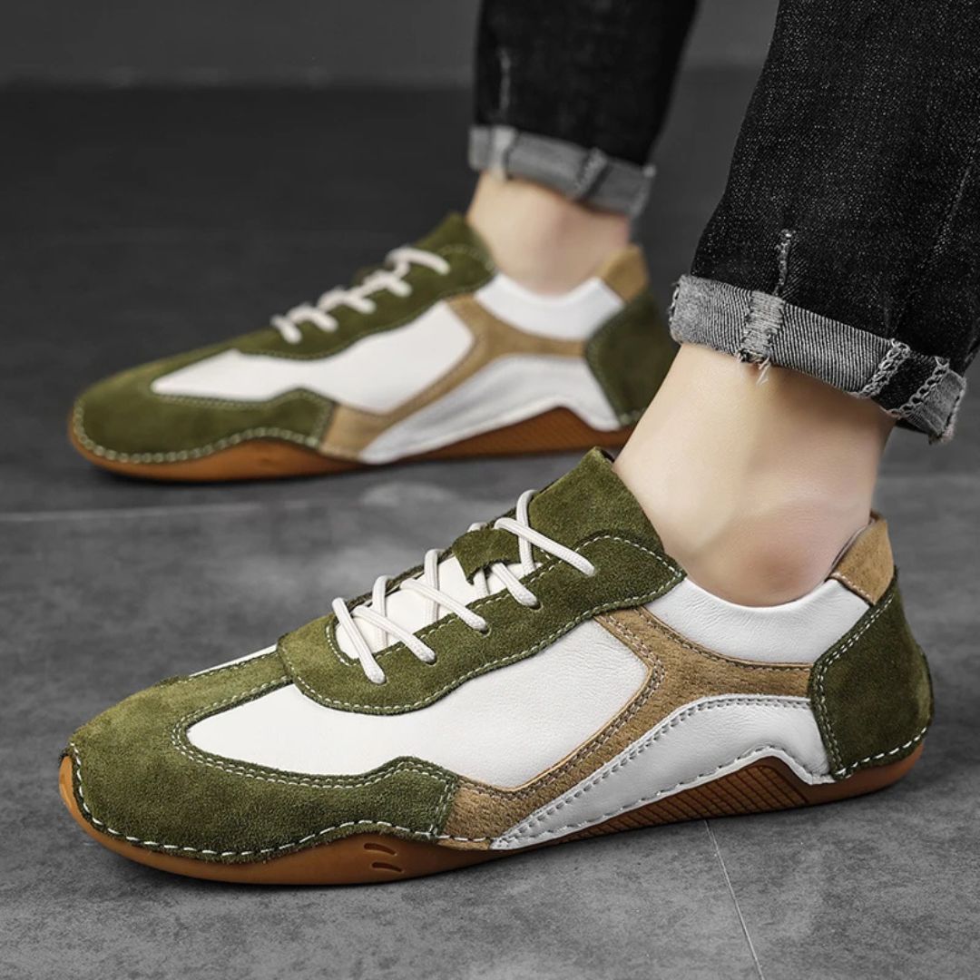 Giovanni Retro-Sport Leather Sneakers